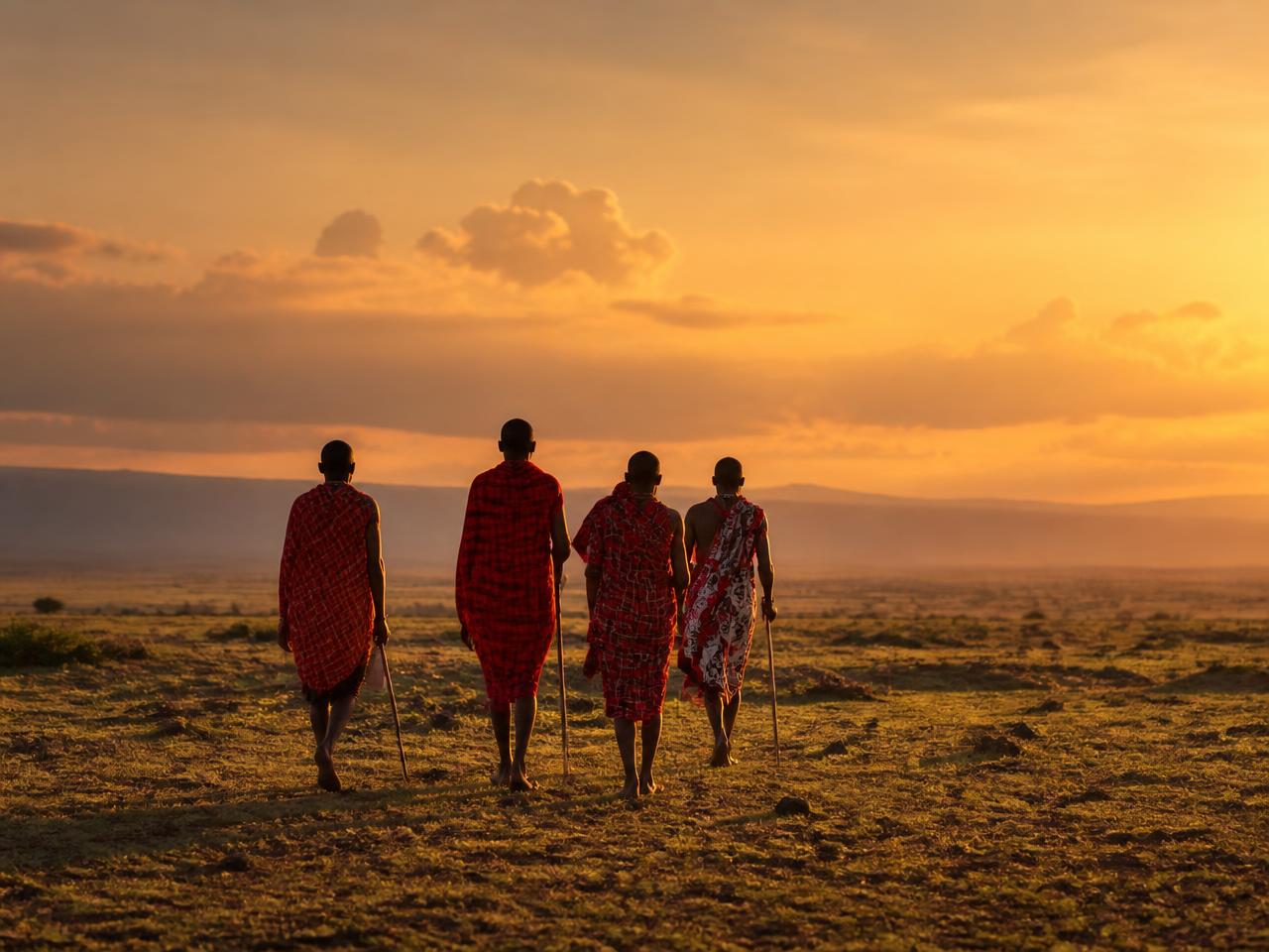 Warm East African light over open countryside near Kigali